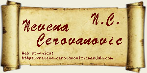 Nevena Cerovanović vizit kartica